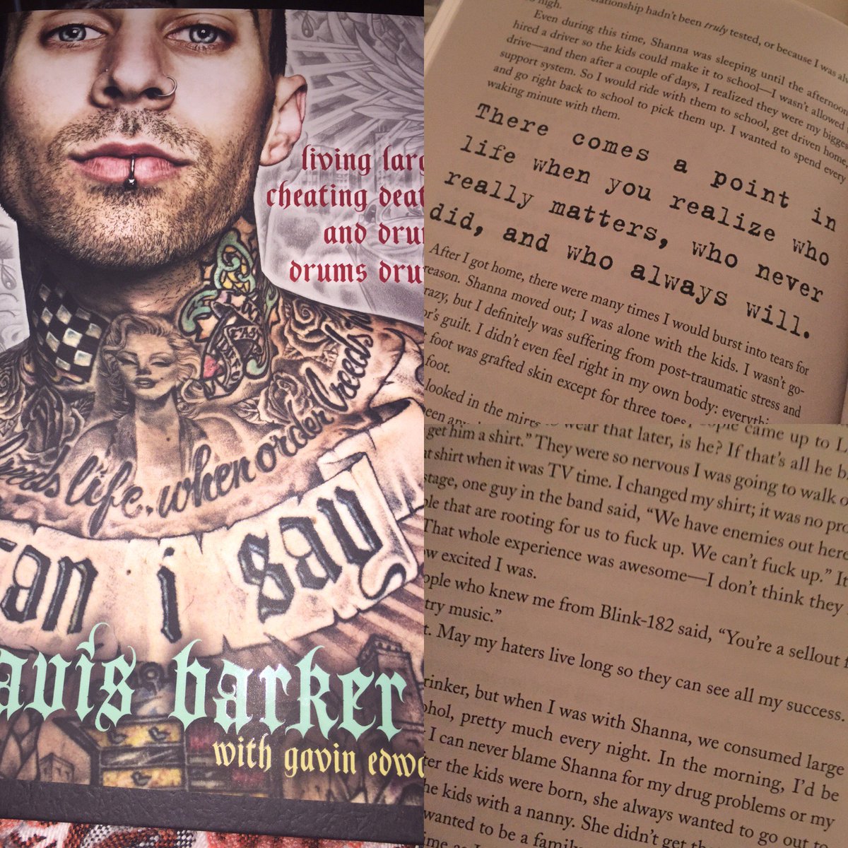 RT @starchica21: @travisbarker I laughed, I cried…it was amazing. Thank you for sharing your story with us…such a blessing to read https://…