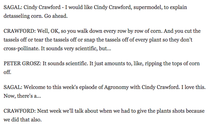 Wait Wait...Don't Tell Me. Talking corn fields & models...My full interview with @NPR here: https://t.co/BwYGKtrRKm https://t.co/slkH4TUbbG