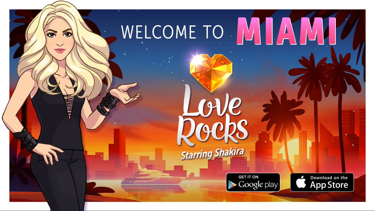 Bienvenidos a Miami! Nueva actualización de @LoveRocks con 40 nuevos niveles! https://t.co/ec8zB4iAoW ShakHQ https://t.co/N6tfpulyh4