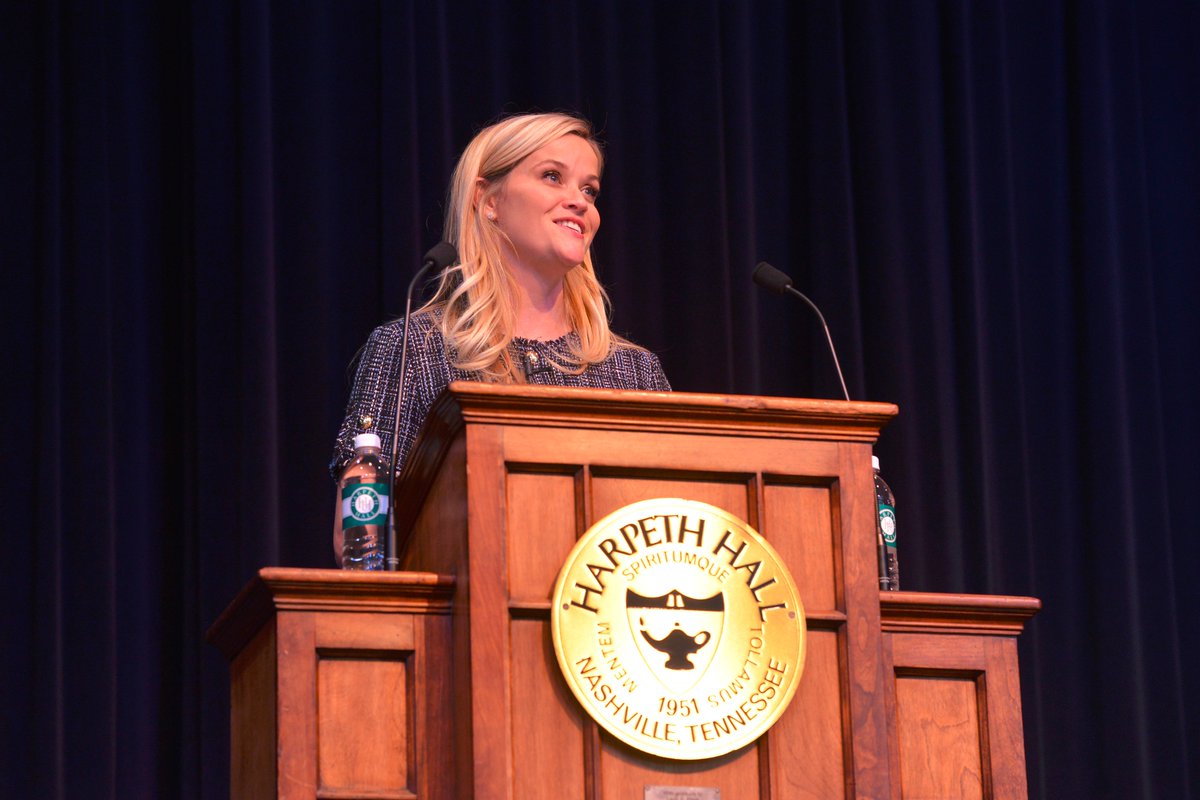 RT @HarpethHall: Be honest. Be graceful. Be yourselves, said @RWitherspoon, our Distinguished Alumna, to @HarpethHall students. https://t.c…
