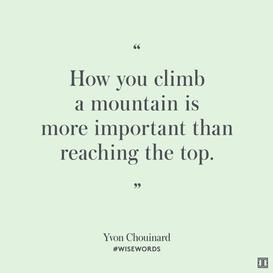 It's all about the journey! https://t.co/yBOEej0Y4w #quotes #YvonChouinard https://t.co/W22KZHKY9L