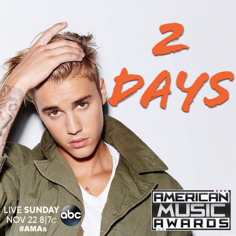 RT @TheAMAs: WHAT DO YOU MEAN?!

ONLY 2 DAYS 'TIL THE #AMAs!!

#BieberOnAMAs https://t.co/GphCFQl1Uh
