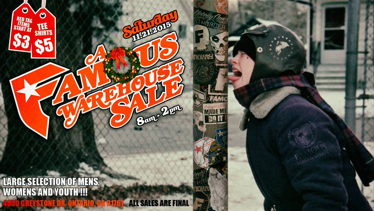RT @kroq: Who's stopping by the @famoussas warehouse sale today? https://t.co/bxZMvJlMD4