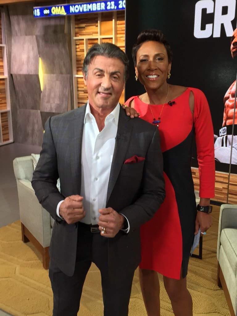 On good morning America with the great Robin Roberts! Airs tomorrow.#gma#robinroberts#ABC#CREED https://t.co/j8TaIIDAZe