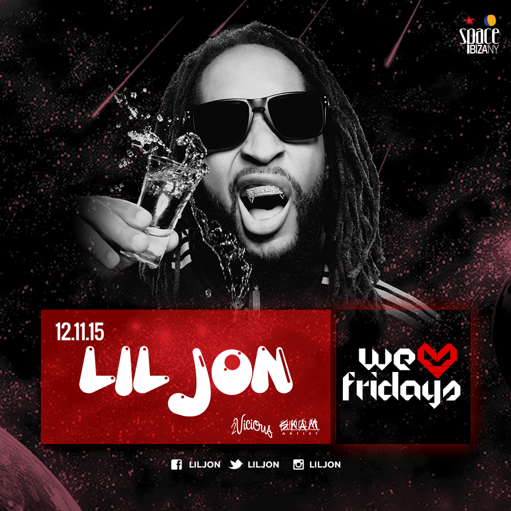 RT @welove_fridays: Don't miss out on @LilJon's @SpaceIbizaNY debut on 12/11 https://t.co/NIs6M7JVbA https://t.co/0gHq01HaKf