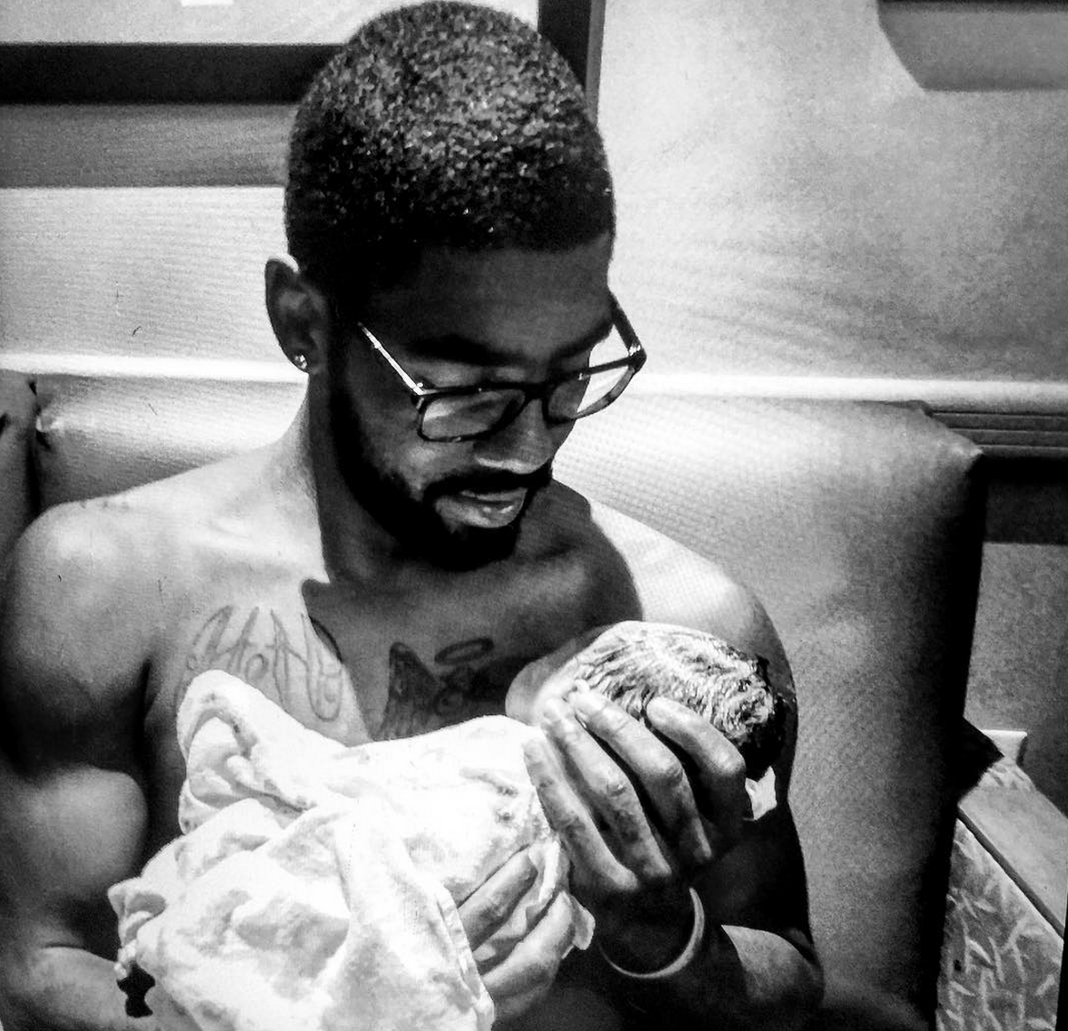 Kyrie irving welcomes his daughter, azurie elizabeth irving, to the world. (via ...