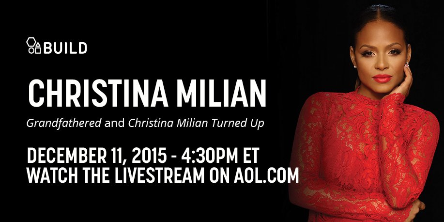 RT @AOLBUILD: Watch @ChristinaMilian talk @MilianTurnedUp & @Grandfathered or get a front row seat: https://t.co/twyUpw5buD https://t.co/sY…