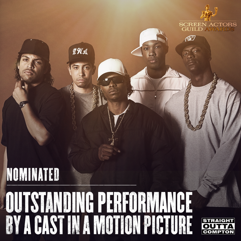 Proud of #StraightOuttaCompton getting a nomination for the @sagawards! https://t.co/Kgu8LnK0Ew