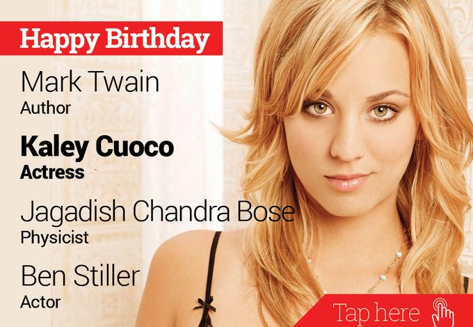 Kaley Cuoco’s Birthday Celebration | HappyBday.to