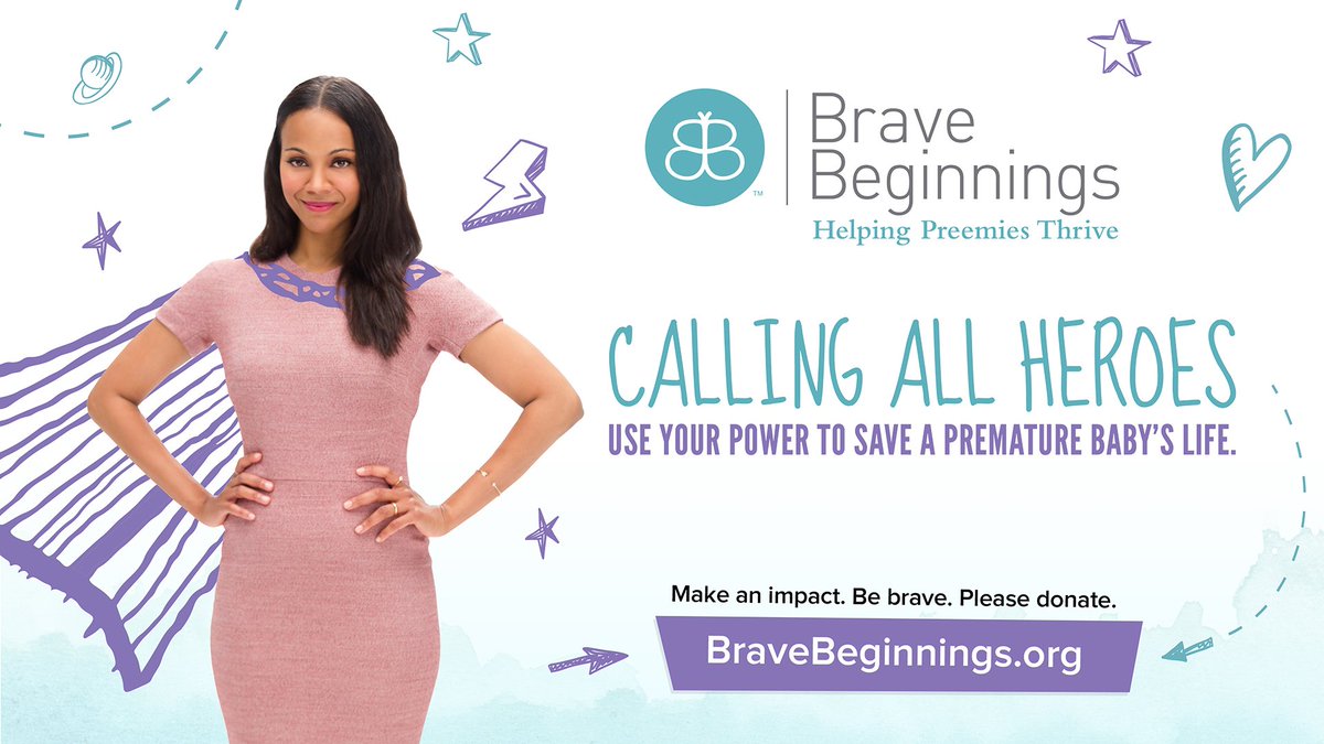 RT @BraveBeginnings: This #GivingTuesday join @zoesaldana in her fight to help a #preemie thrive! #nicu #neonatal https://t.co/pR3lHEGQhu h…