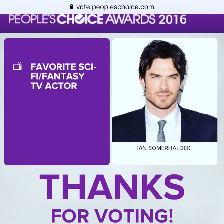 Thanks for voting for me for People's Choice Awards!Tonight is last night;) https://t.co/vjd7kvTPOO See you there! https://t.co/H0vKKu2BHm