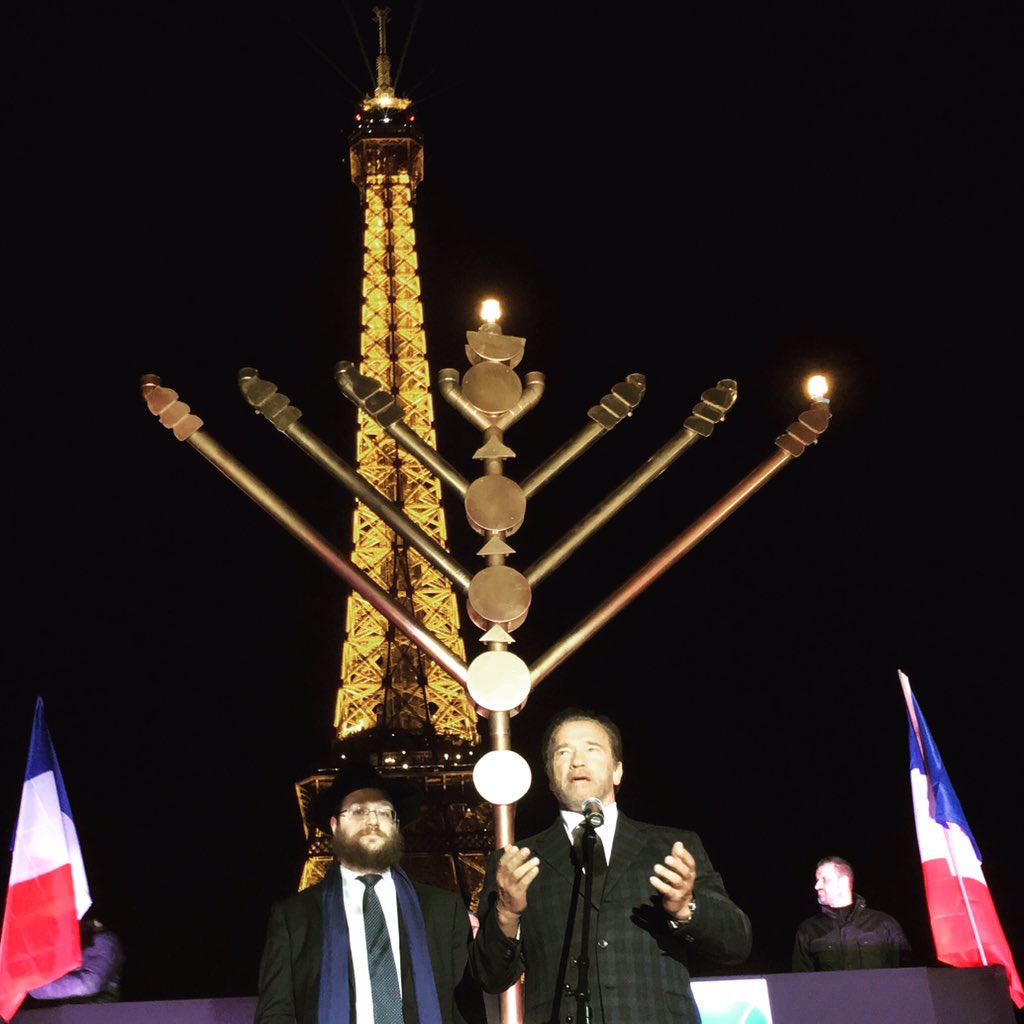 Happy Hanukkah from Paris! Light will always overcome darkness. https://t.co/0O7THZ5x53