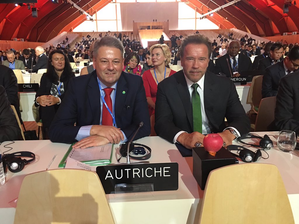 It was fantastic to address #COP21 with my friend, @BMRupprechter. Teaming up for a clean energy future. https://t.co/CgixGsEQNi