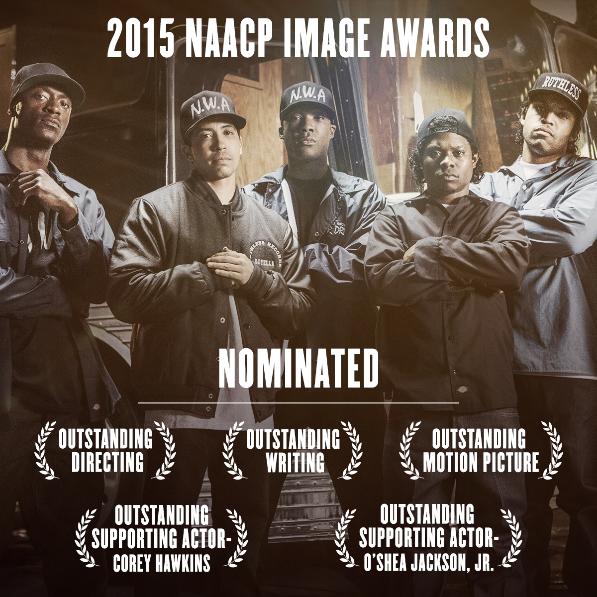 More nominations for #StraightOuttaCompton! @naacpimageaward https://t.co/dgUy9GO5rP