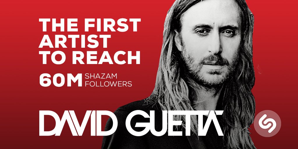 RT @Shazam: .@DavidGuetta is the FIRST artist to pass 60M followers in #Shazam! Follow him now at https://t.co/Qq5GE9HOYD https://t.co/mCG3…