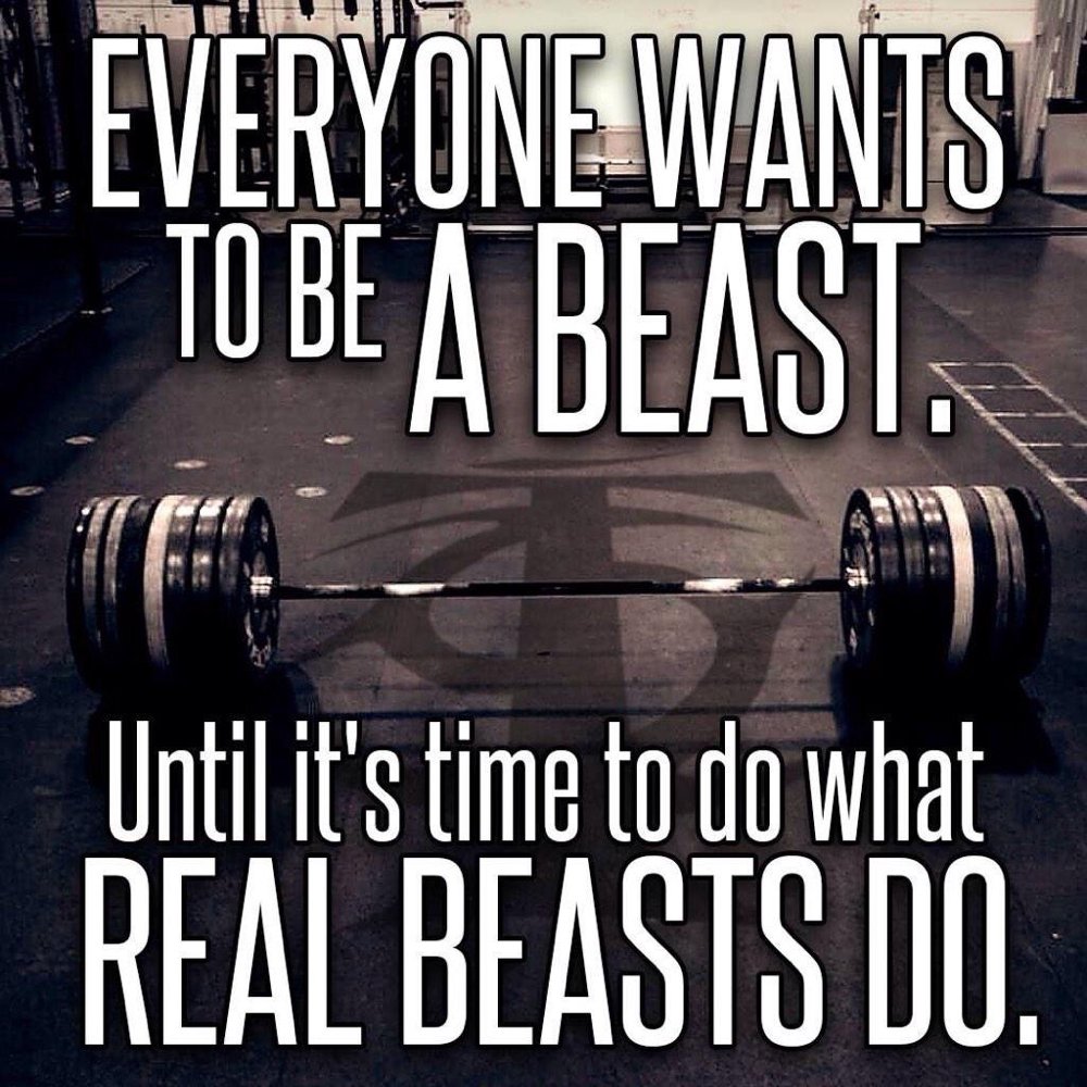Everyone wants to be a beast until it's time to do what real beasts