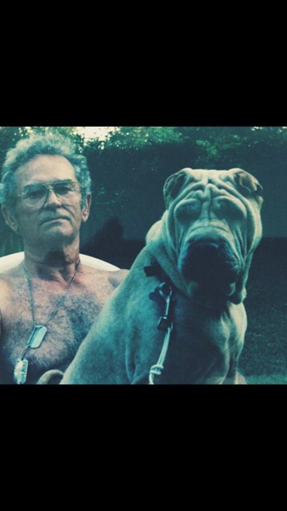 Thinking of my dad today and wrinkles his dog!! Miss you !@tayhoff @HHASSELHOFF https://t.co/I9eisBSgZb