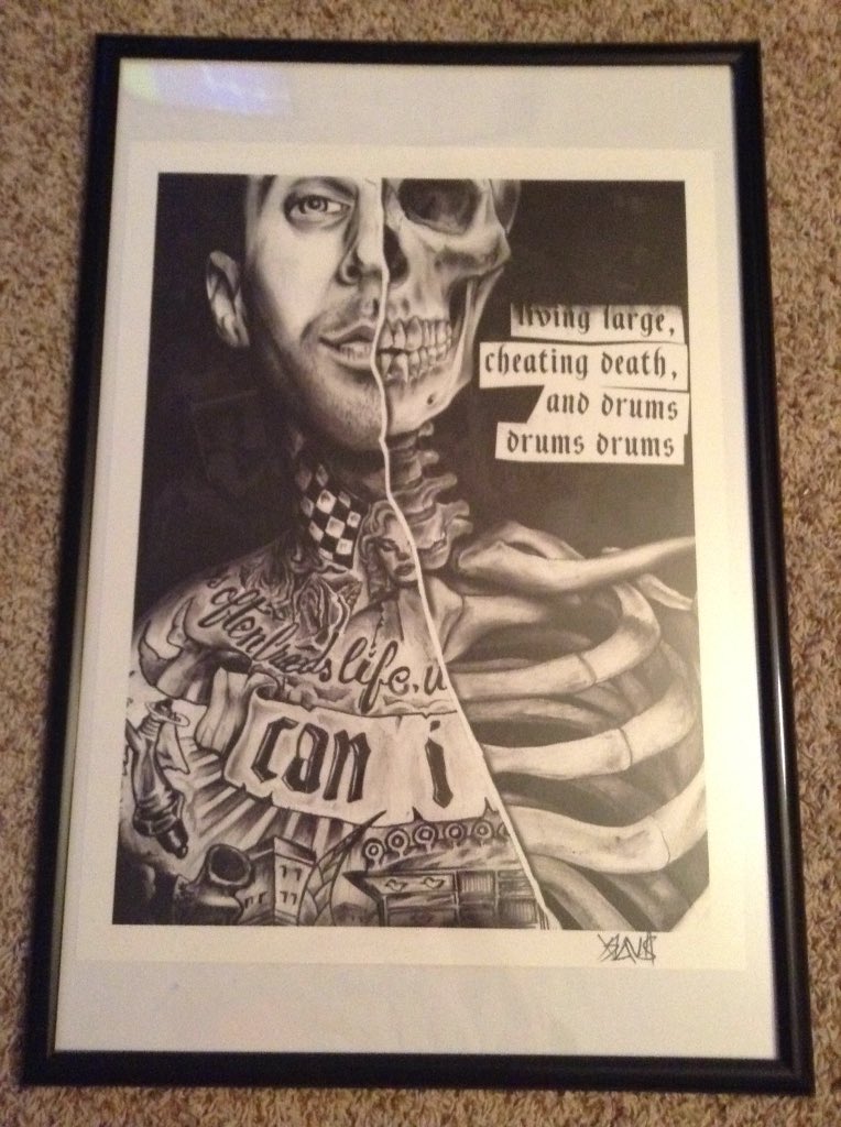 RT @J_Hall605: Check it out, ready to be hung on wall ????????????????????!! @travisbarker https://t.co/2Wy8BUfnCu