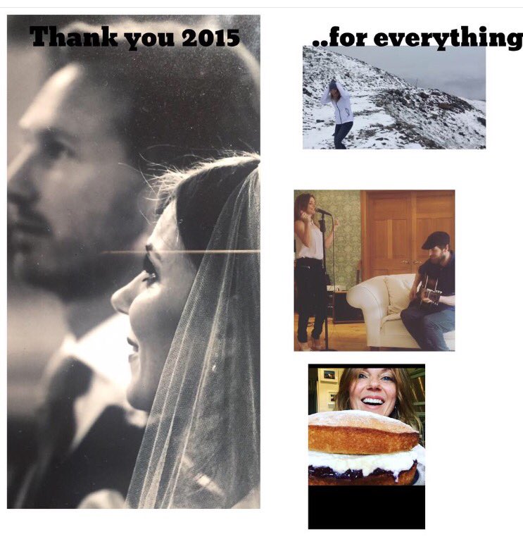 Good bye 2015 , thanks for a wonderful year -marriage, climbing , singing & baking !????? https://t.co/O9PgeC5Pbp