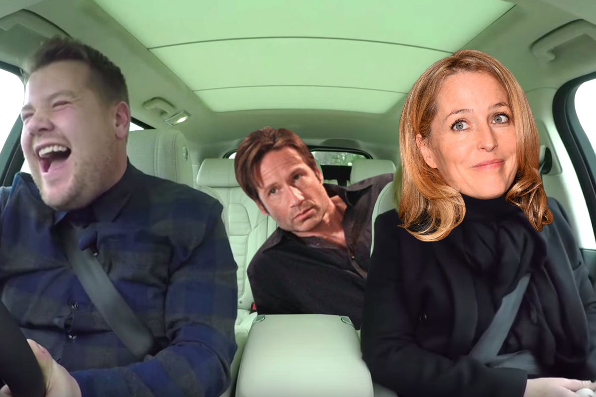 Singing back-up for @davidduchovny with @JKCorden. Adele who?! #carpoolkaraoke @latelateshow https://t.co/kSl7r8vHhe