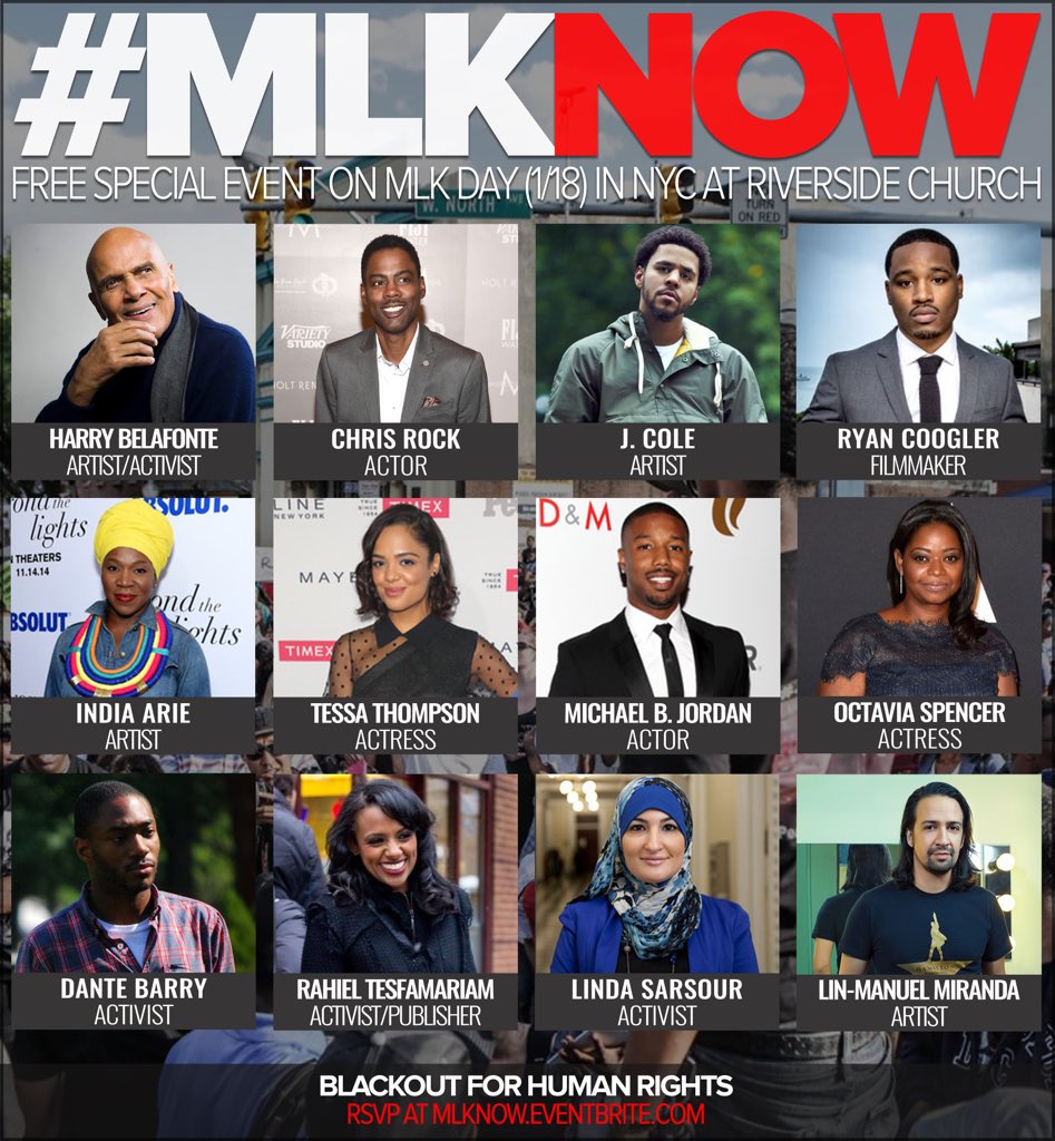 RT @UnitedBlackout: #MLKNOW: Celebrate #MLKDay With Us at Our Free Special Event in NYC! RSVP here: https://t.co/Nukx41ldsm https://t.co/wy…