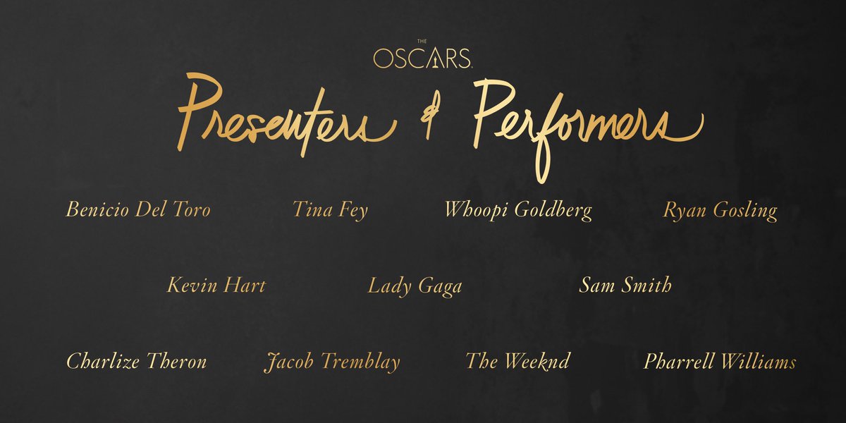 RT @TheAcademy: Some big #Oscars news to start the day: First 11 presenters & performers announced! https://t.co/Oi2rnzsllx https://t.co/ek…