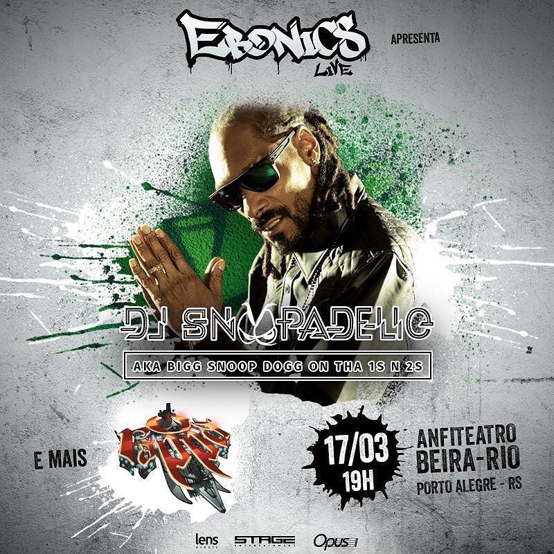 brazil !! catch me #DJSNOOPADELIC live in Porto Alegre 3/17 at @LensEvents !! https://t.co/n2moVi7DwU