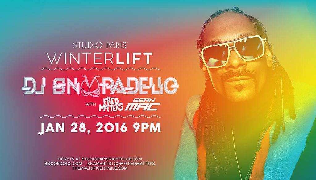 chicago !! catch me #DJSNOOPADELIC live at @studioparischi on 1/28 show up n show out !! https://t.co/YKxXAGl8RI