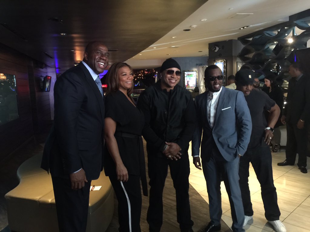 RT @MagicJohnson: Hanging out w/ some of the G.O.A.Ts of entertainment @MrChuckD @iamdiddy @llcoolj & @IAMQUEENLATIFAH! https://t.co/V4XYxl…