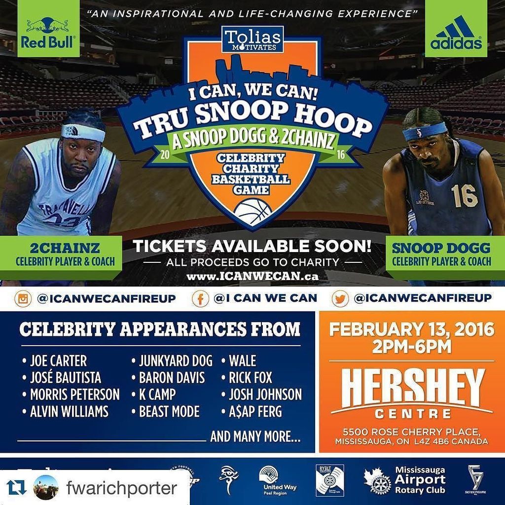 #Repost @fwarichporter with @repostapp.
・・・
1.13.16 2-6pm NBA ALL STAR WEEKEND - Hershey Centre Missassauga ONT - C… https://t.co/T6A8fHjBUz