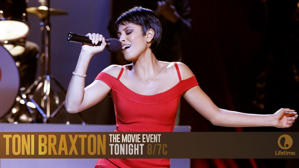 RT if you are watching & tweeting with me! The #ToniBraxtonMovie premieres TONIGHT at 8/7c on @LifetimeTV. https://t.co/6SVey53ZVj