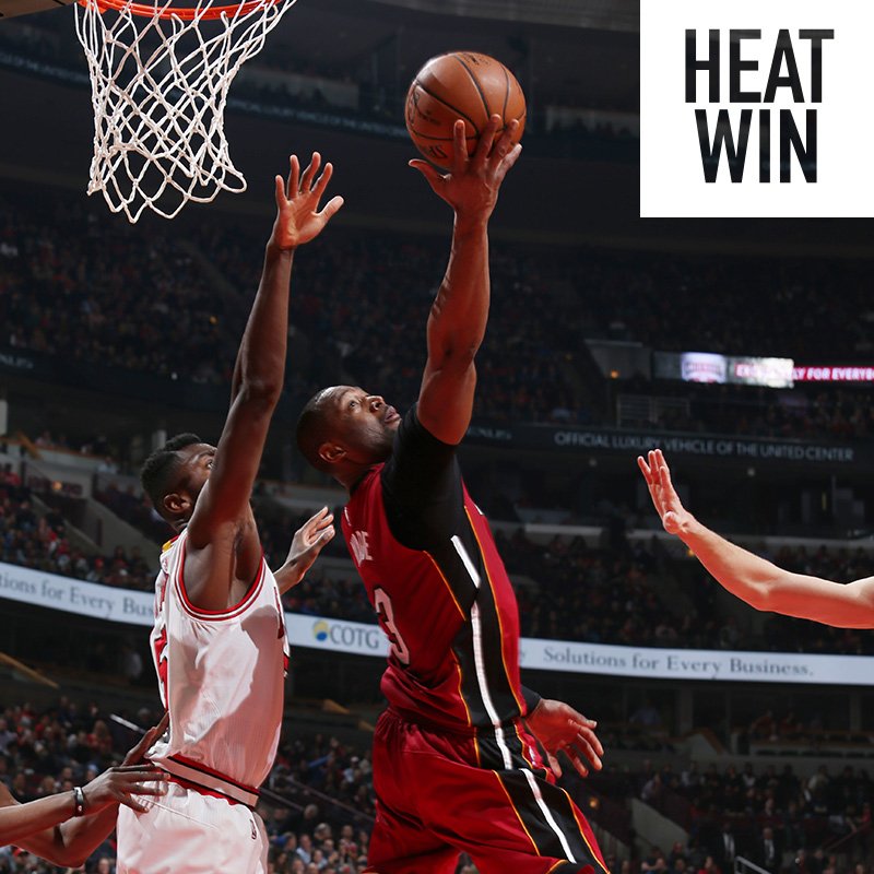 RT @MiamiHEAT: #HEATwin!

@DwyaneWade goes for 28 points to lead your @MiamiHEAT to an 89-84 road victory over the Chicago Bulls! https://t…