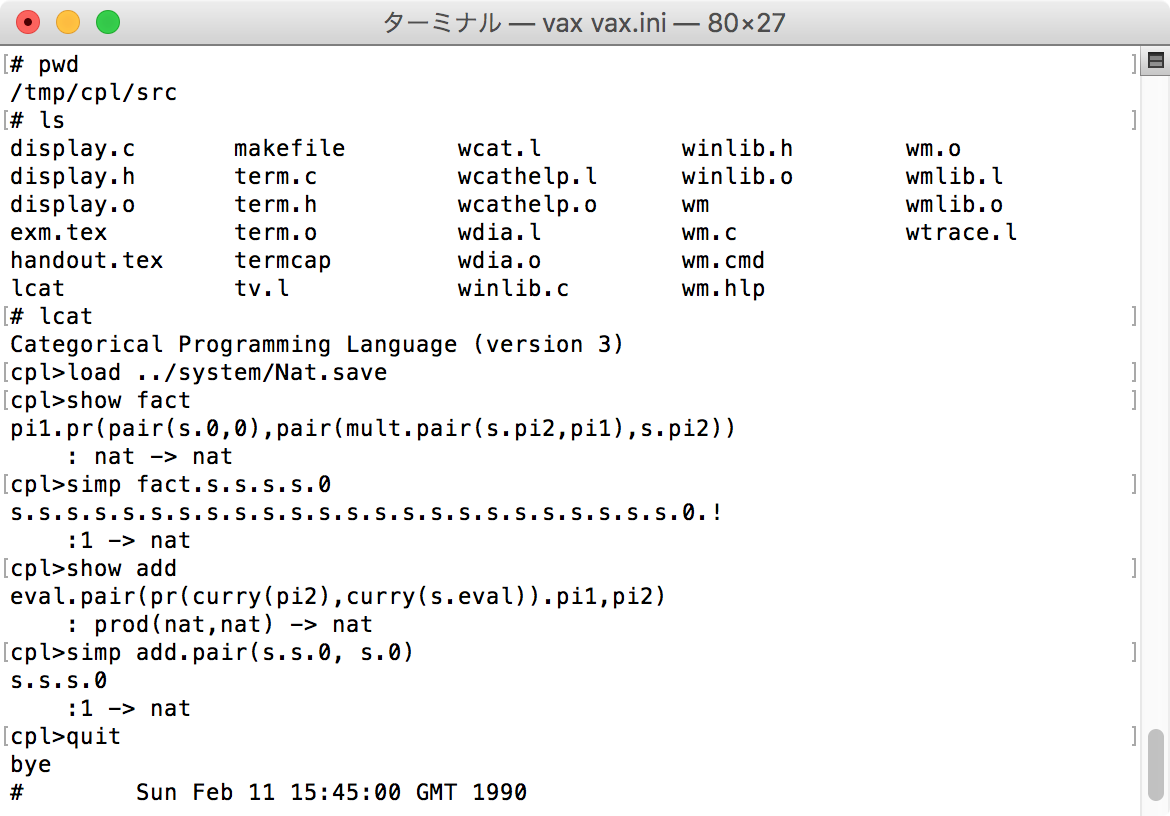 圏論言語CPLのオリジナル実装 — Franz Lisp + C製 r/lisp_ja