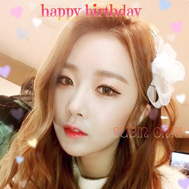 수빈 달샤벳 생일 축하해 뮤직뱅크 축하해요 언니 출근길 생일축하해 행복한 생일을 Koreagirls_love