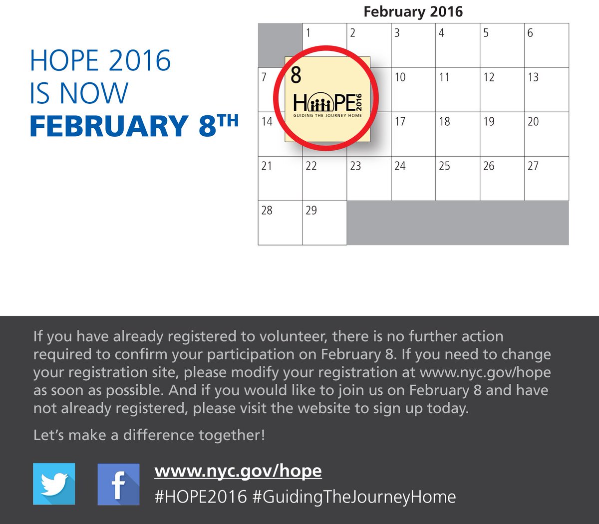 RT @NYCDHS: #HOPE2016 is Monday, February 8th, and your participation is more vital than ever. Join us! https://t.co/hcUCknkR01 https://t.c…