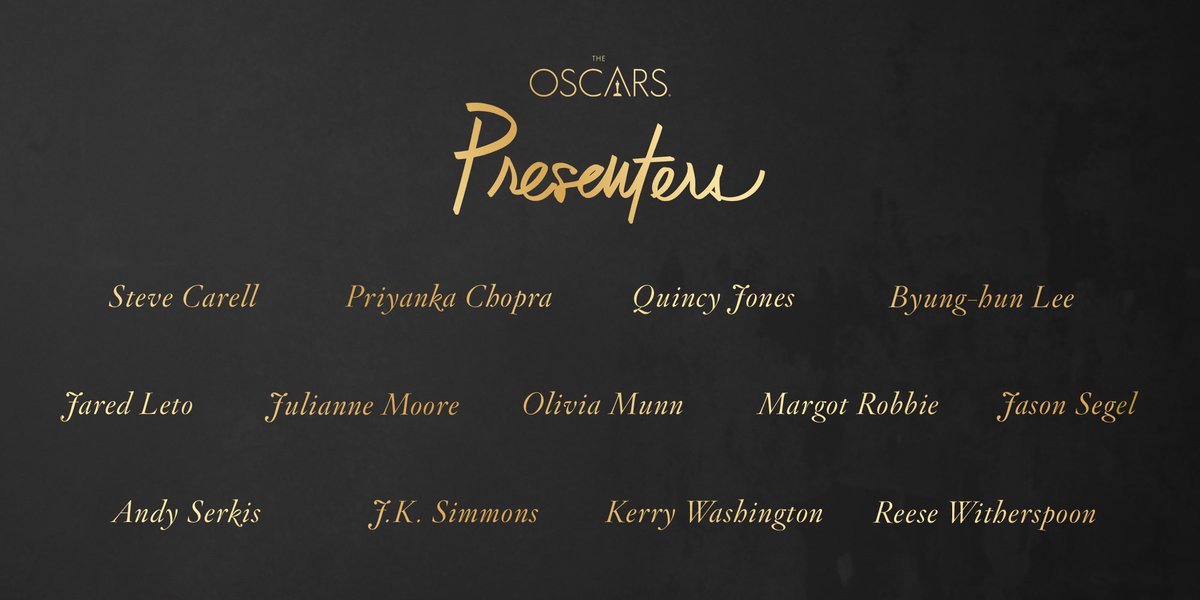 RT @TheAcademy: Big #Oscars news! Thirteen more presenters announced! https://t.co/ACwuPaPCPP https://t.co/pUCmgjUhXR