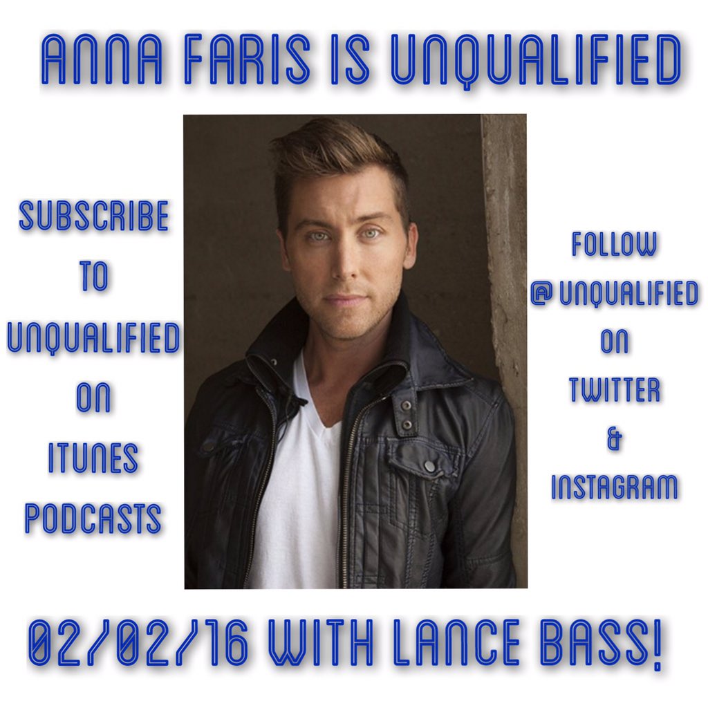 RT @unqualified: NEW Unqualified Ep tomorrow Tuesday, Feb 2nd w/ @LanceBass & @AnnaKFaris on @iTunesPodcasts! https://t.co/ybvu9eIP1T https…