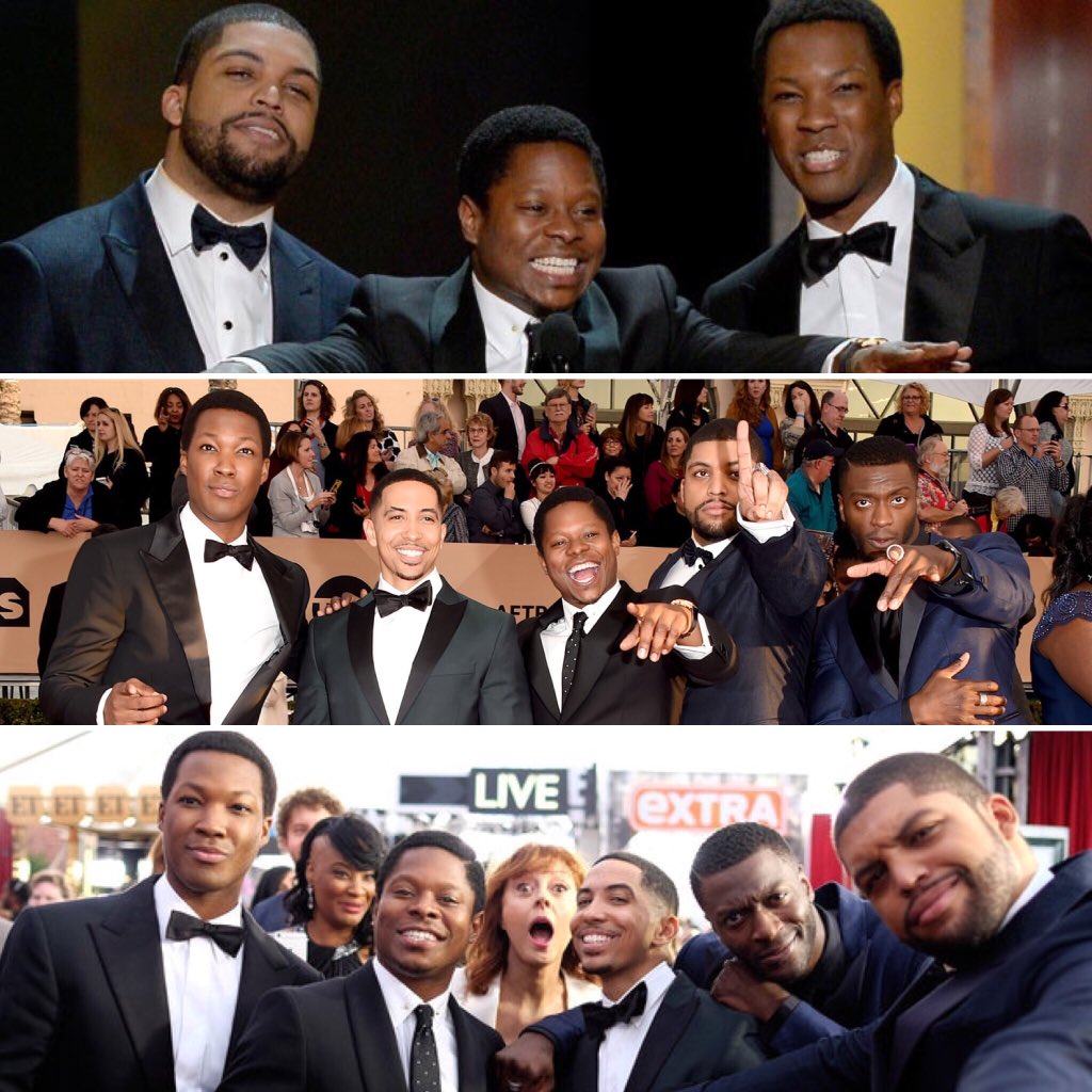 Cast of #straightouttacompton looking like winners to me... https://t.co/pU7htNIs9S
