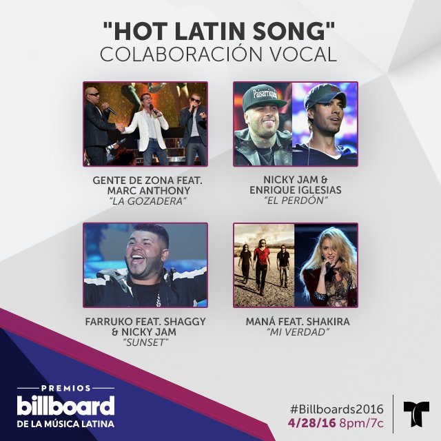 RT @LatinBillboards: Hot Latin Song Colaboración: @GdZOficial/@MarcAnthony,@NickyJamPR/@enriqueiglesias,@FarrukoPR,@manaoficial/@shakira ht…