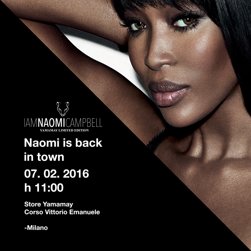 RT @Yamamay: Tomorrow @NaomiCampbell will be in our store at Corso Vittorio in Milan! Join us! #yamamay #iamnaomicampbell https://t.co/H5Cu…