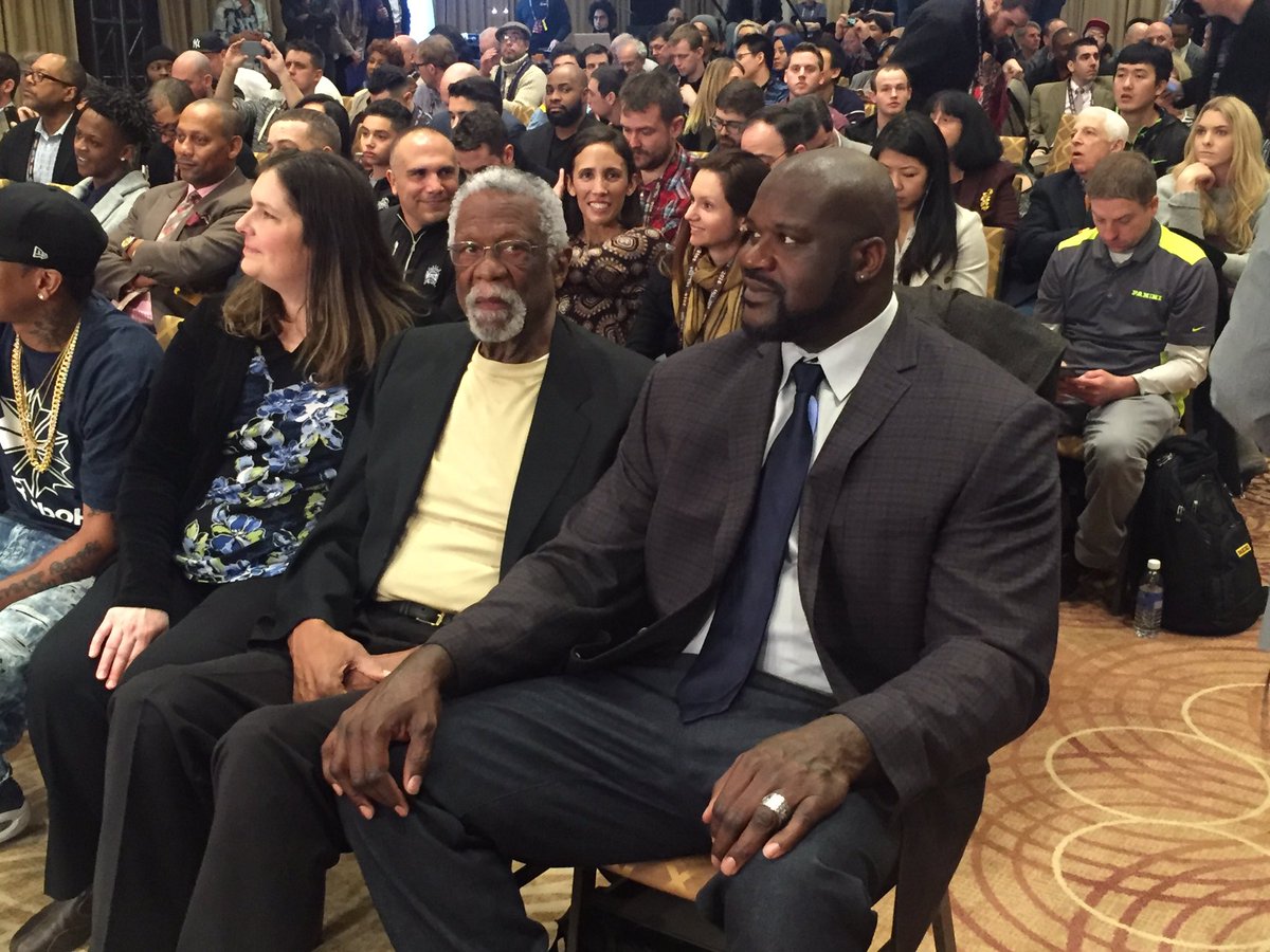 Sitting next to the great Bill Russell waiting for my name to be called. #allstarTO #nba https://t.co/IbFouoMSyk