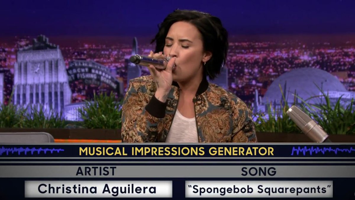 RT @THR: Watch @ddlovato Nail Impersonations of Christina Aguilera, Fetty Wap on 'Tonight Show' https://t.co/10G9QVbHZd https://t.co/PPvfTf…