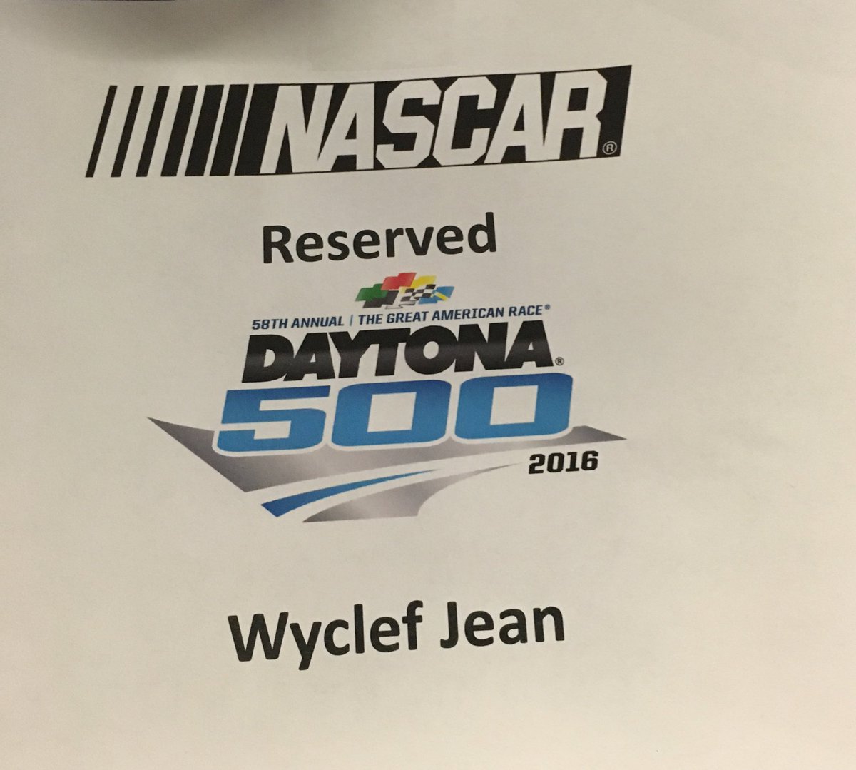 RT @DaleJr: Always respected @wyclef for understanding what a grind the @NASCAR season can be. #GoneTillNovember #DAYTONA500 https://t.co/Q…