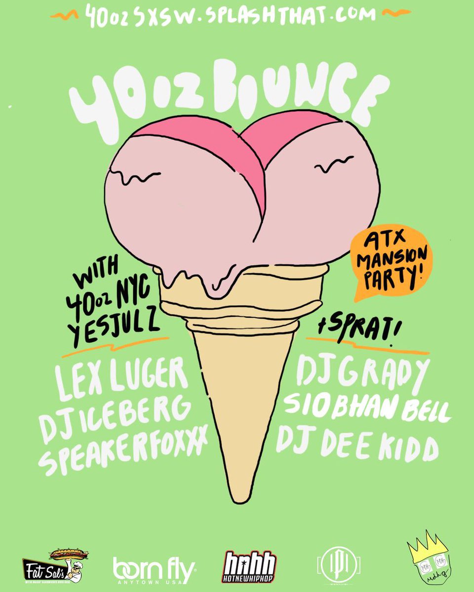 RT @HotNewHipHop: ????????This is important????????

#SXSW2016 Mansion Party with
@spratfool @40oz_van @yesjulz @loudpacklegion @HotNewHipHop https://t…