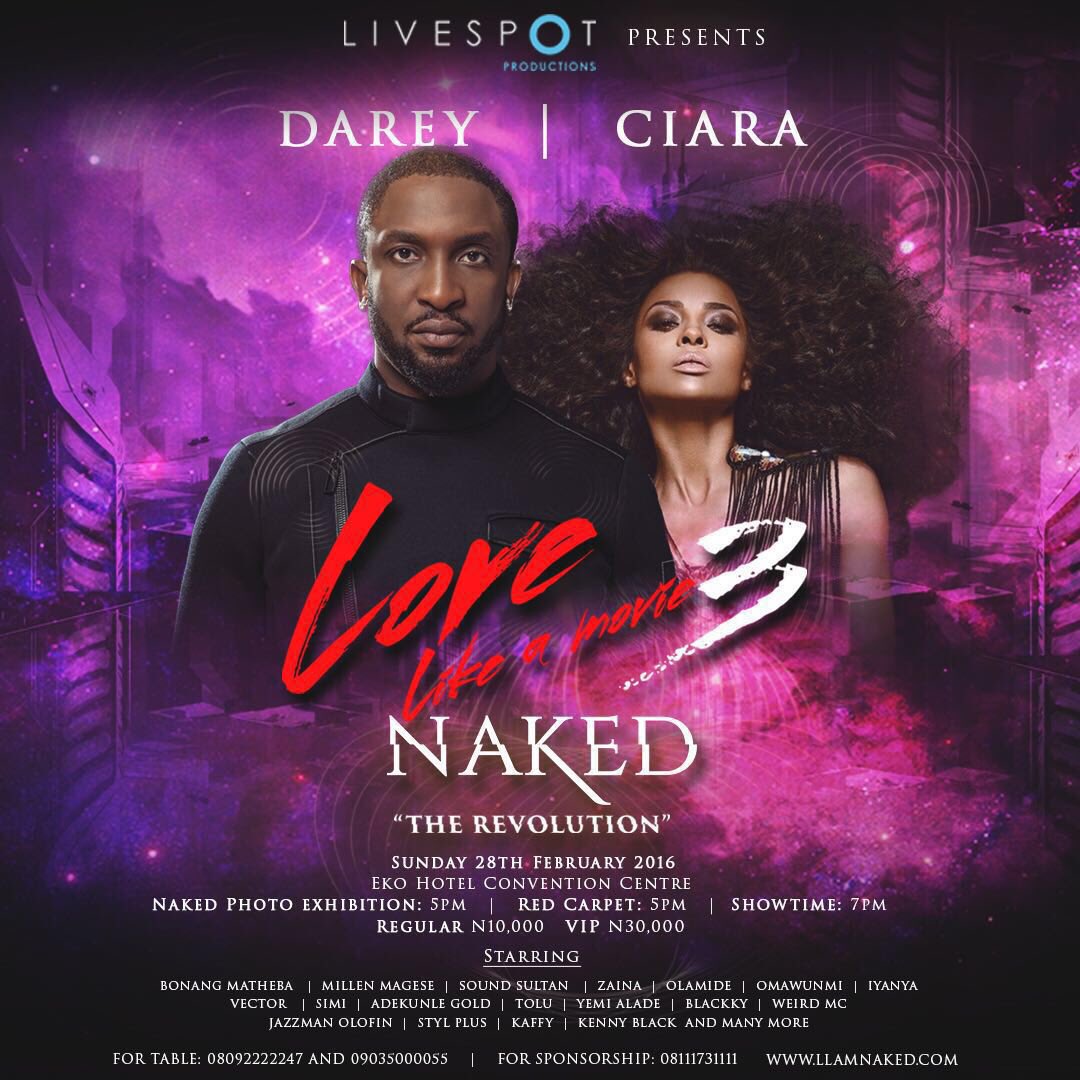 Darey presents #LoveLikeAMovie3. 
Tickets as its on sale now in Lagos. I 
Will see you all at the Eko Center Feb 28 https://t.co/MkGfAmZUdE