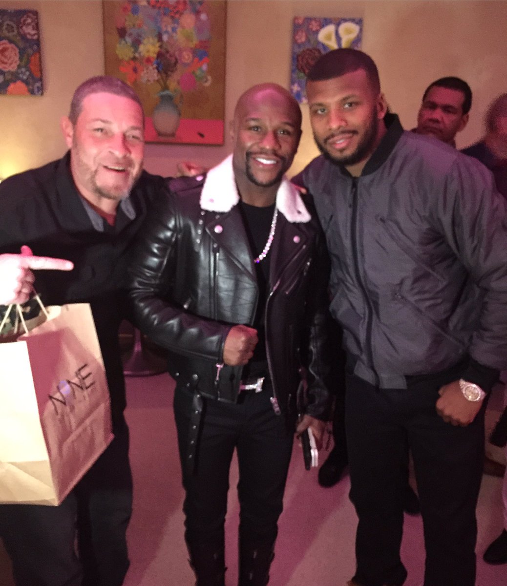 RT @BadouJack: With my trainer Lou Delvalle & @floydmayweather at his bday party last night. #TeamJack #AndStill https://t.co/7el5OOxApq