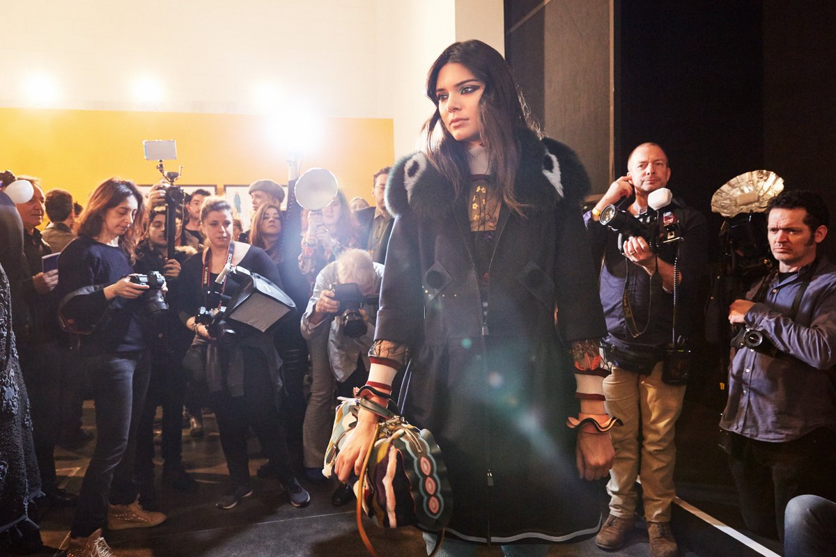 RT @Fendi: Opening the show @KendallJenner was captured in the #FendiFW16 backstage earlier today! #mfw https://t.co/mSS7IIfUAQ