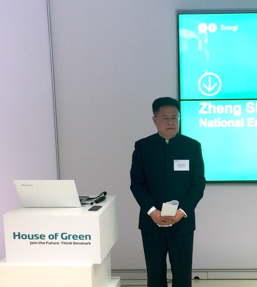 NEA vice minister Zheng Shanjie discuss power plant flexibility in House of Green in Copenhagen with Danish experts 