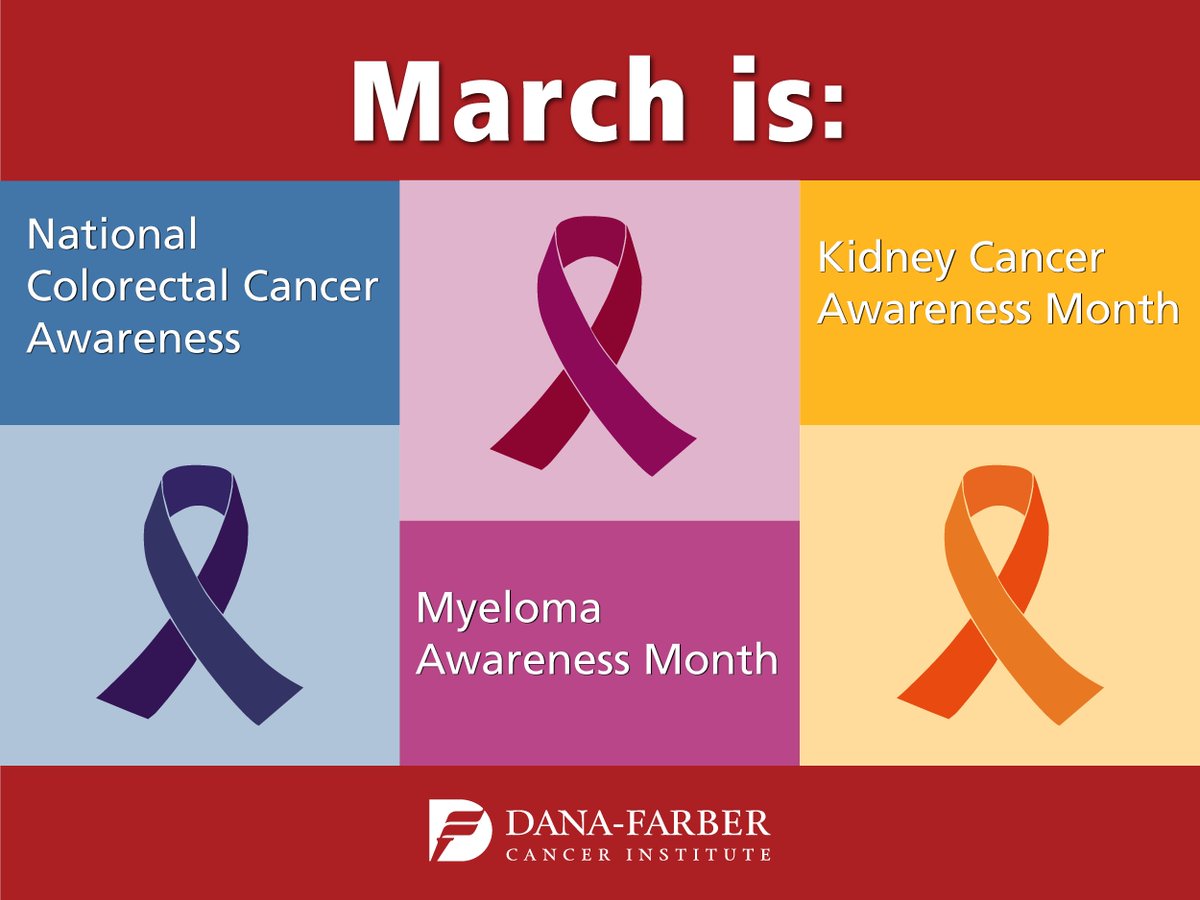 March marks national colorectal cancer, myeloma, and kidney cancer