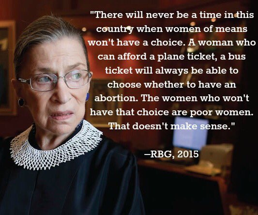 RT @NotoriousRBG: Today the Court hears argument in #WholeWomansHealth, the most important repro rights case in 20 years #StopTheSham https…
